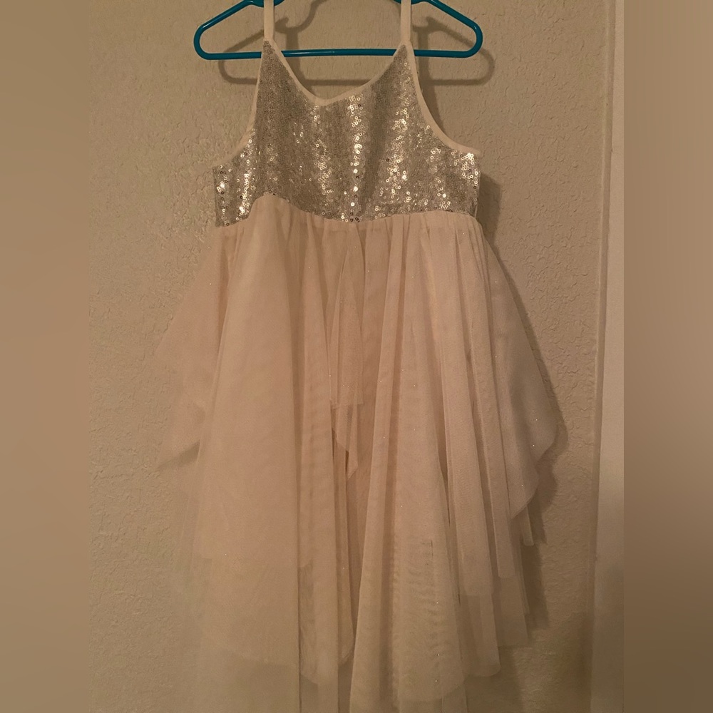 White and silver ballerina style dress